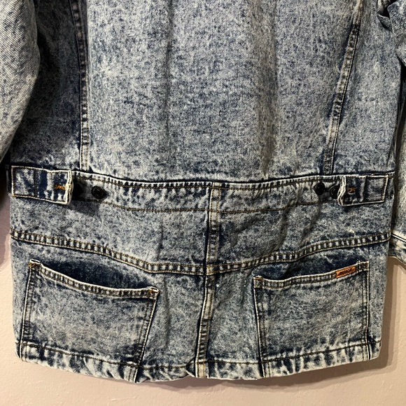 ❌SOLD❌ JORDACHE No Exit Men’s Acid Wash Denim Jacket - Large - Picture 4 of 7